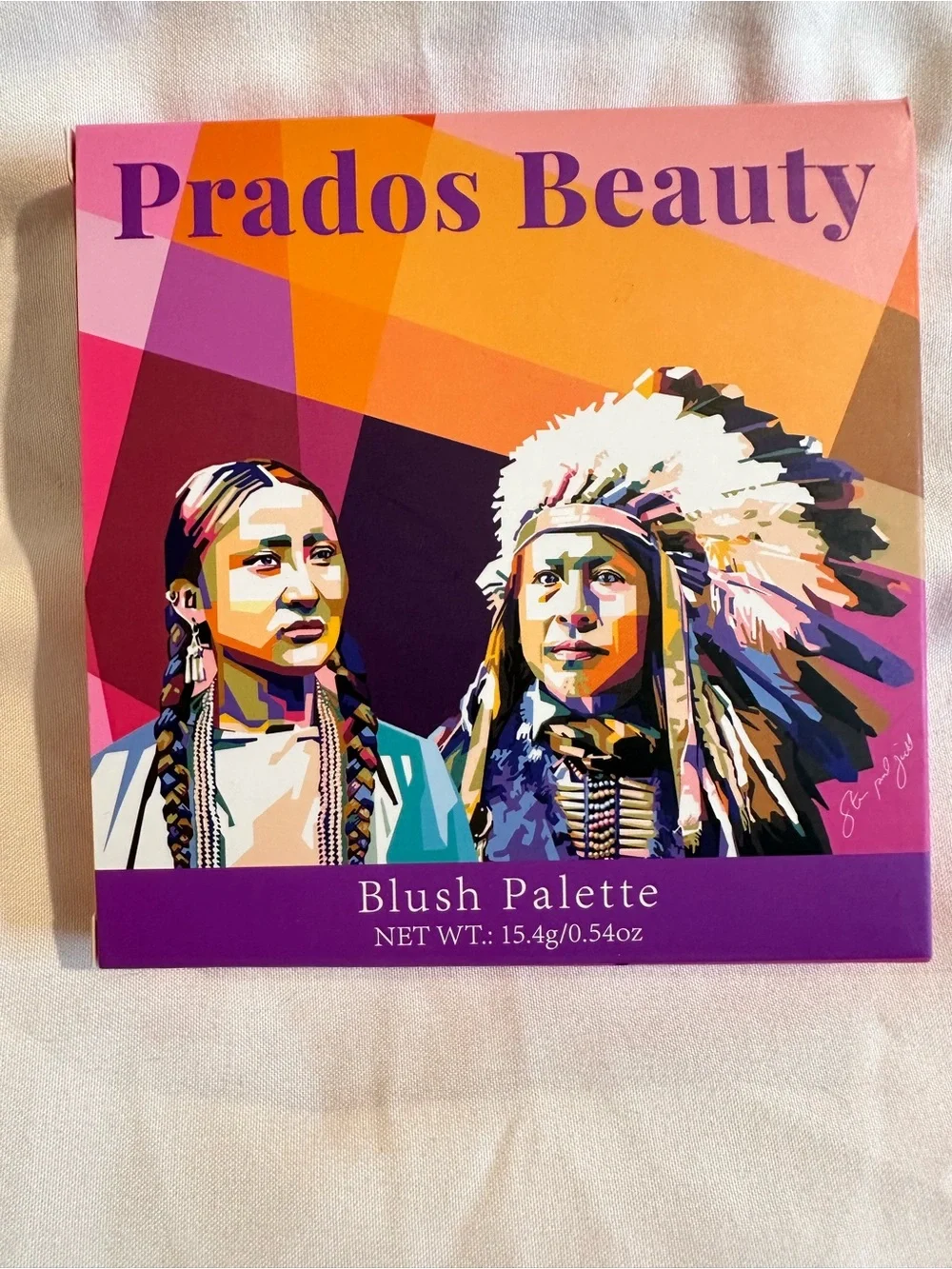 Four-Pan Women’s Blush Palette — Warm Peach & Bright Pink